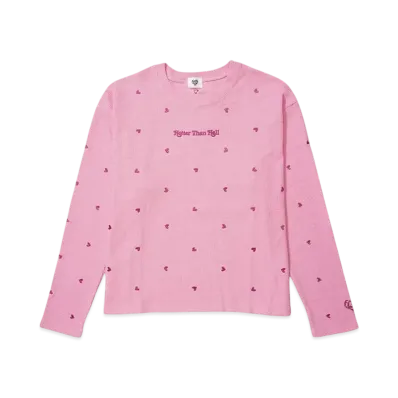 HTH Random Heart Waffle Long Tee "PINK"