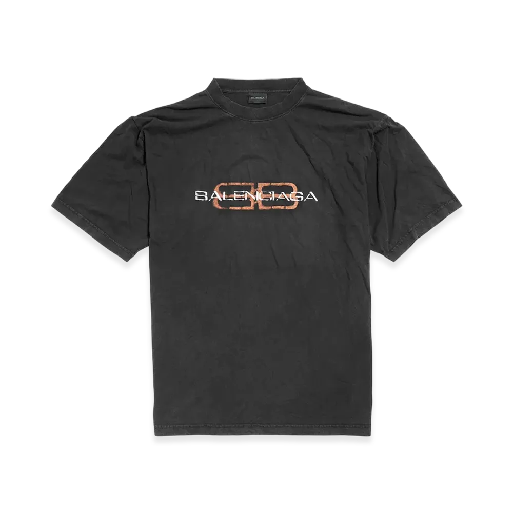 BALENCIAGA BB Icon Stencil T-shirt Medium Fit "Faded Black"