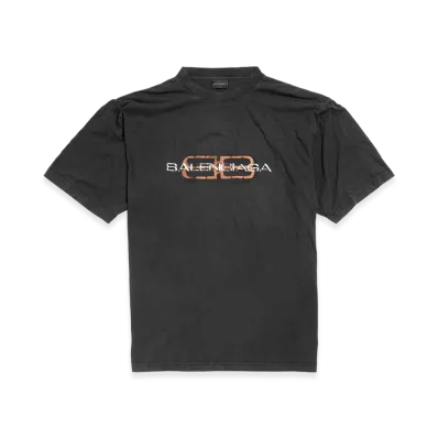 BALENCIAGA BB Icon Stencil T-shirt Medium Fit "Faded Black"