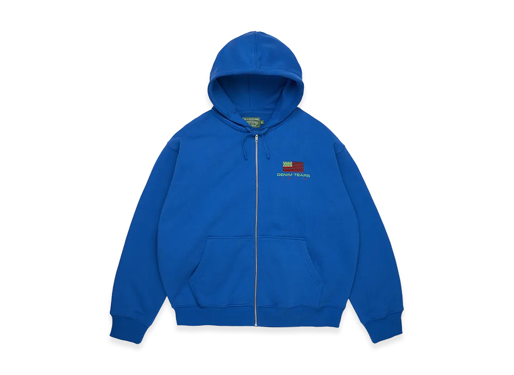 DENIM TEARS Pan African Zip Hoodie "Blue"