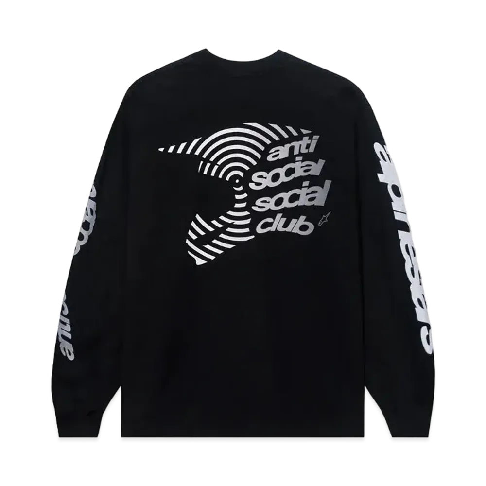 ANTI SOCIAL SOCIAL CLUB x Alpine Stars Helmet Black Long Sleeve Tee "Black"