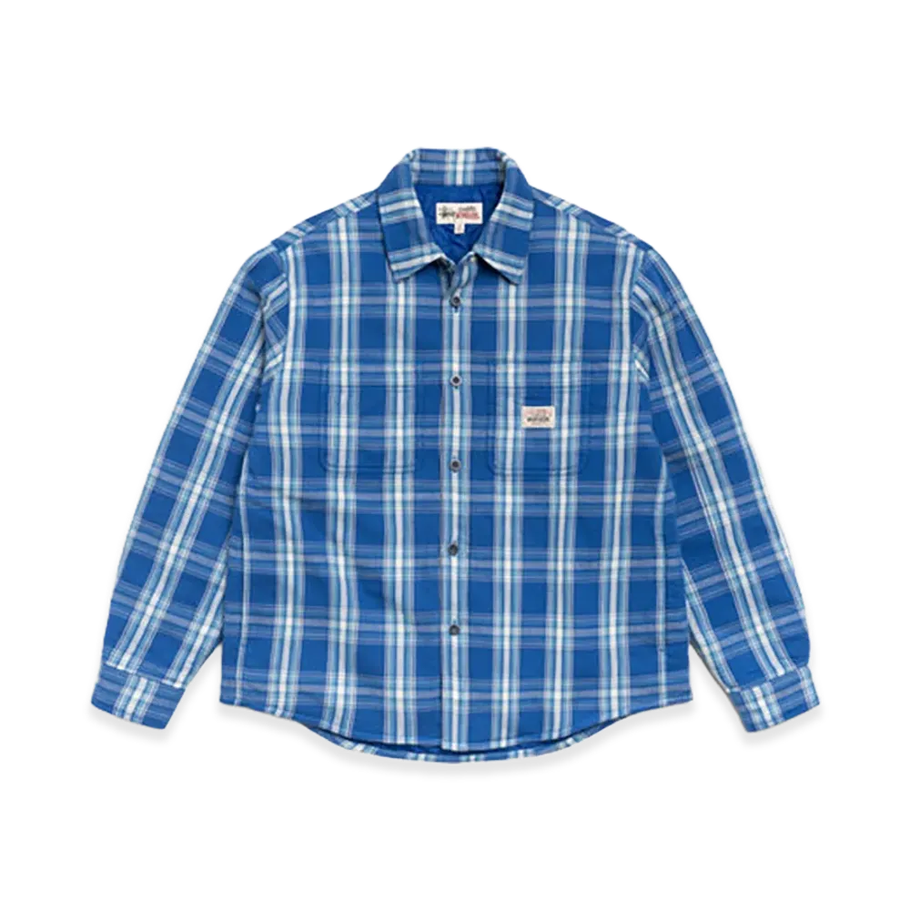Stussy Lau Plaid Shirt Jacket "Blue"