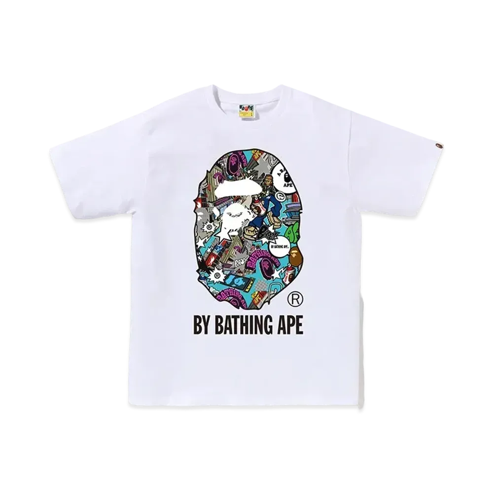 A BATHING APE Comic Art By Bathing Ape Tee "White"