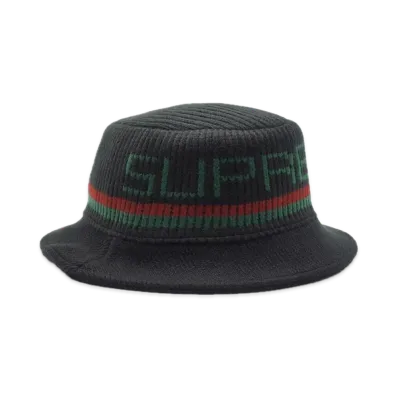 Supreme Knit Logo Crusher "Black"
