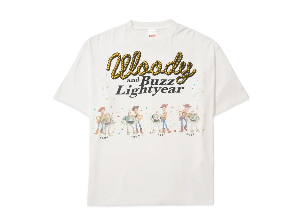 SAINT Mxxxxxx x Toy Story Pixar SS T-Shirt/Woody&Buzz "White"