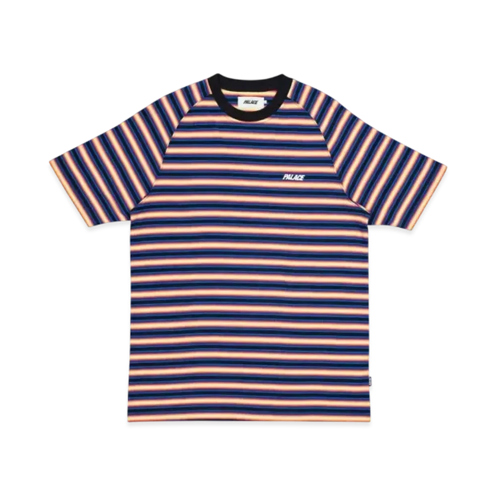PALACE Neon Stripe T-Shirt "Black Orange"