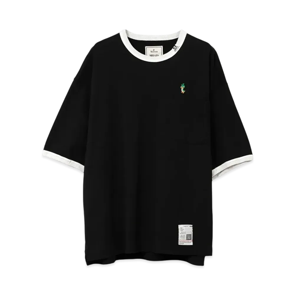 Maison MIHARA YASUHIRO Leon Embroidery Ringer T-Shirt "Black"