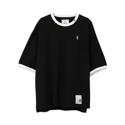 Maison MIHARA YASUHIRO Leon Embroidery Ringer T-Shirt "Black"