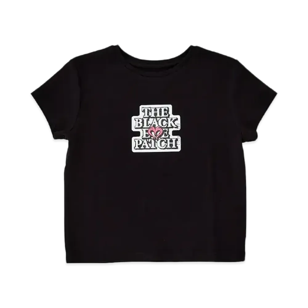 BlackEyePatch WOMEN x MOUSSY Bep OG Rhinestone Baby Tee "Black"