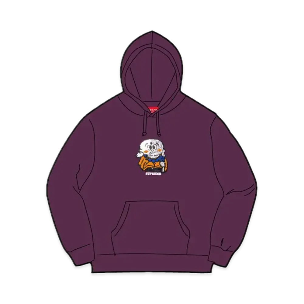 Supreme AOI Buddha Hooded Sweatshirt "Eggplant"