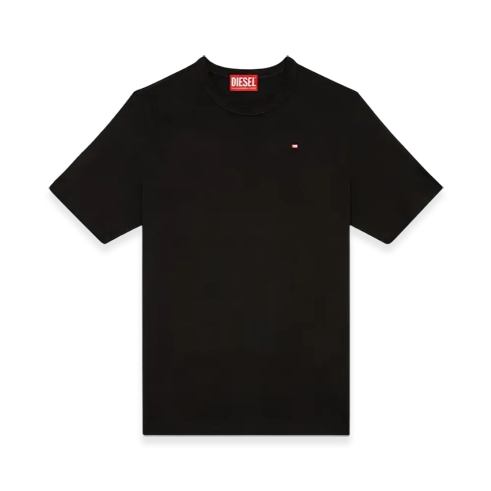 Diesel T-Adjust-Microdiv T-Shirt With Micro-Embroidered Logo "Black"