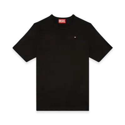 Diesel T-Adjust-Microdiv T-Shirt With Micro-Embroidered Logo "Black"