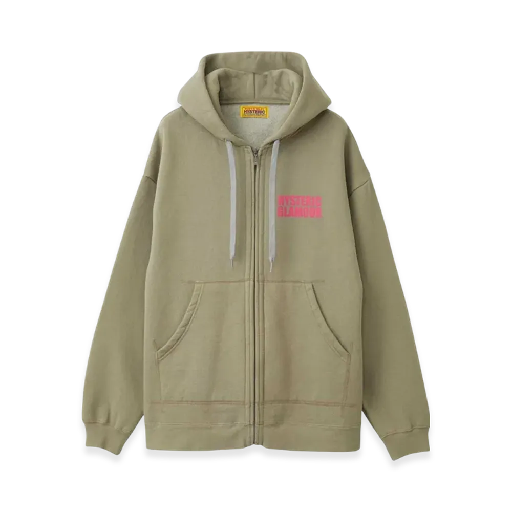 HYSTERIC GLAMOUR Light My Fire Oversized Hoodie "Khaki"