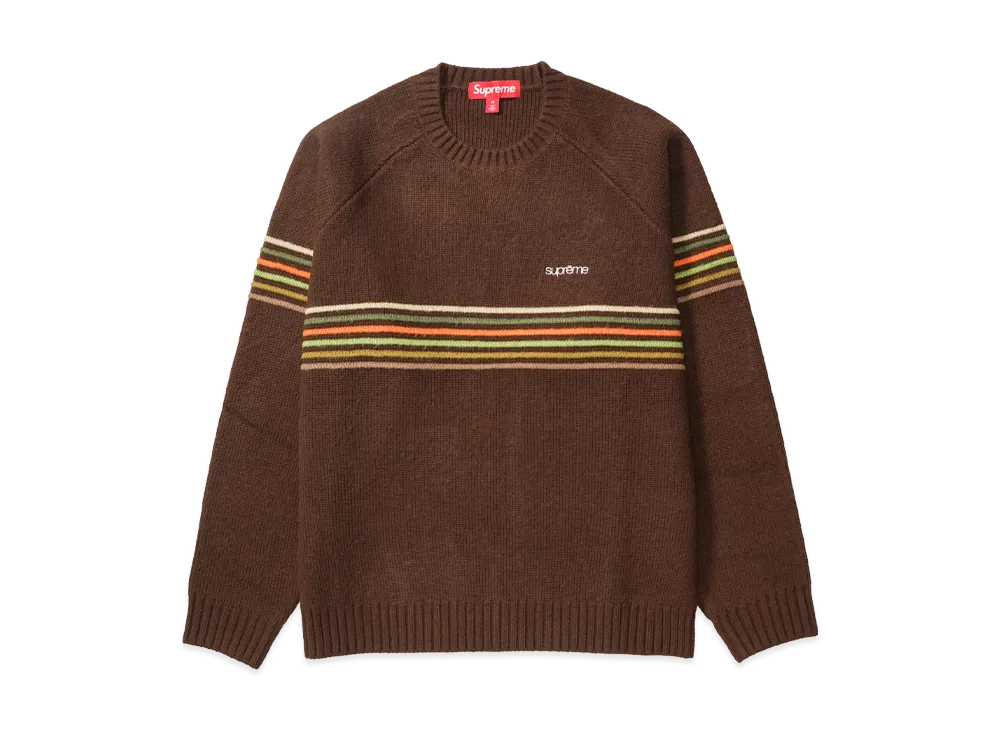 Supreme Raised Stripe Sweater "Brown"