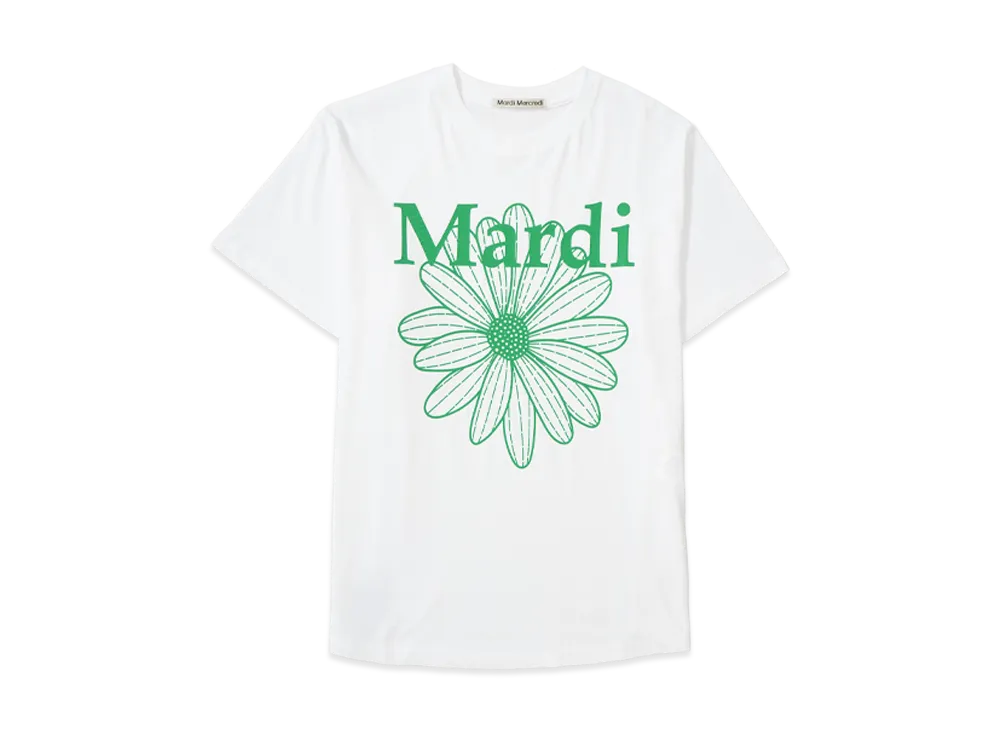Mardi Mercredi T-Shirt Flowermardi "White Green"