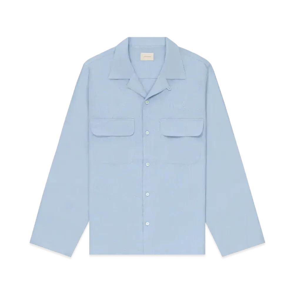 Aime Leon Dore Linen Safari Shirt "Blue"