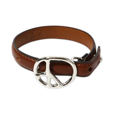 NEEDLES Peace Buckle Narrow Bracelet - Steer "Brown"