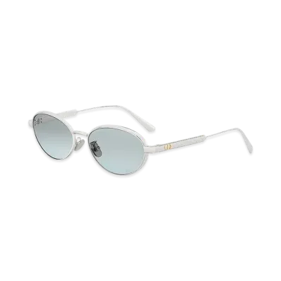 Dior DiorCannage R1U Oval Sunglasses "Gradient Glacier Blue/Silver/Gold"