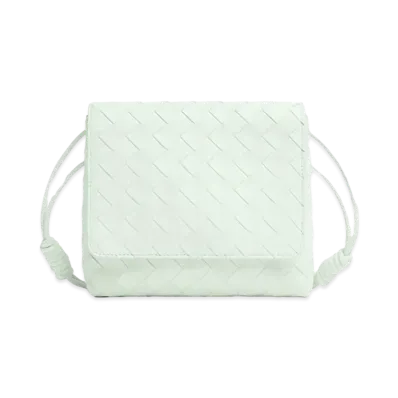 Bottega Veneta Intrecciato Woven Mini Crossbody Bag "Glacia"