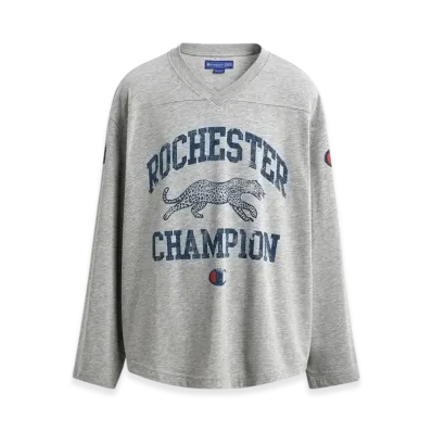 ZARA x CHAMPION Print T-Shirt "Grey Marl"