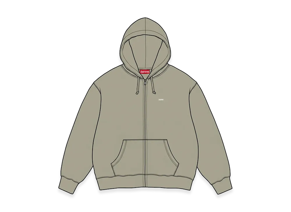 Supreme Small Box Zip Up Hooded Sweatshirt "Grey" (26FW)