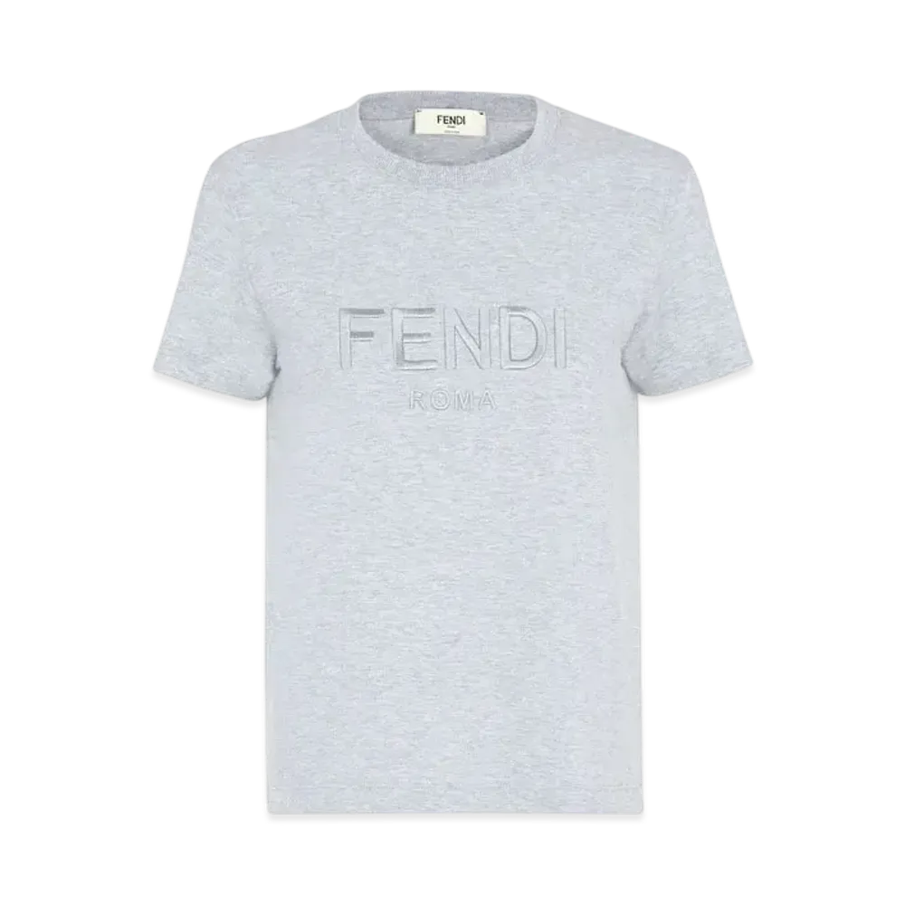 FENDI Women's Cotton T-Shirt "Gray"