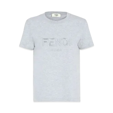 FENDI Women's Cotton T-Shirt "Gray"