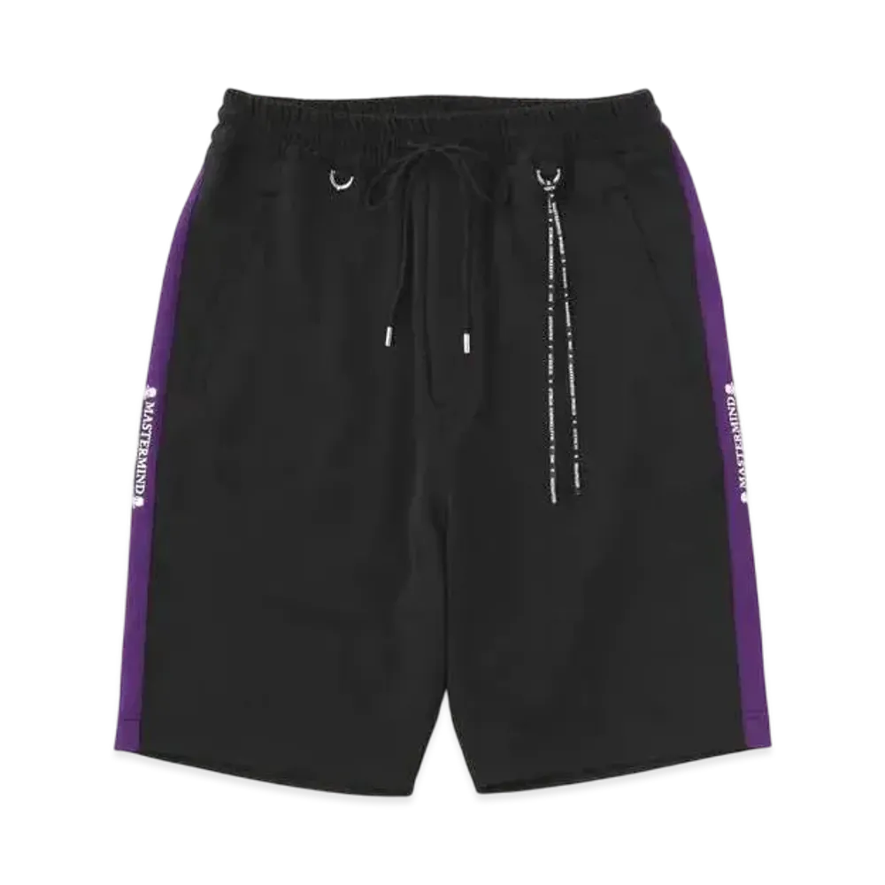 mastermind WORLD Side Line Track Shorts "Black Purple"