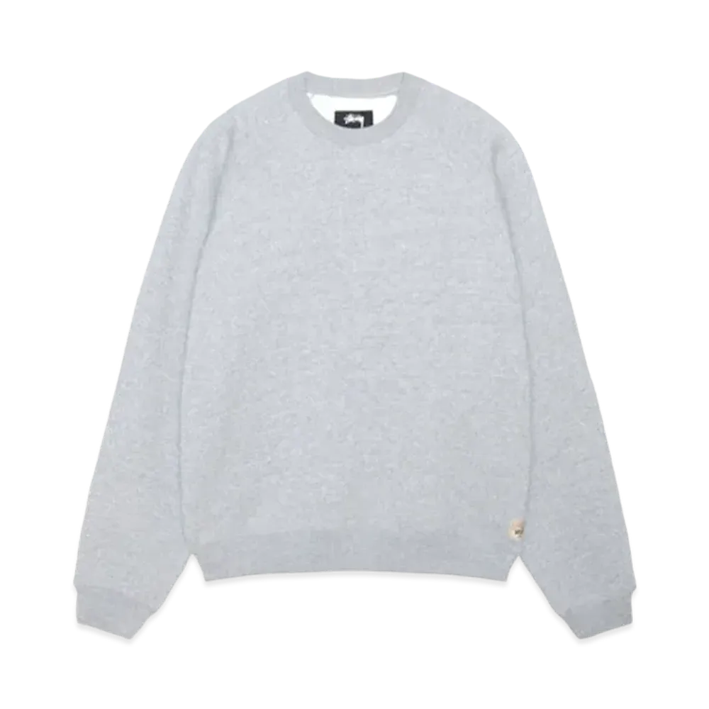Stussy Fleece Raglan Crew "Grey Heather"