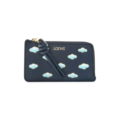 LOEWE Coin Cardholder in Nappa Calfskin "Dark Ink"