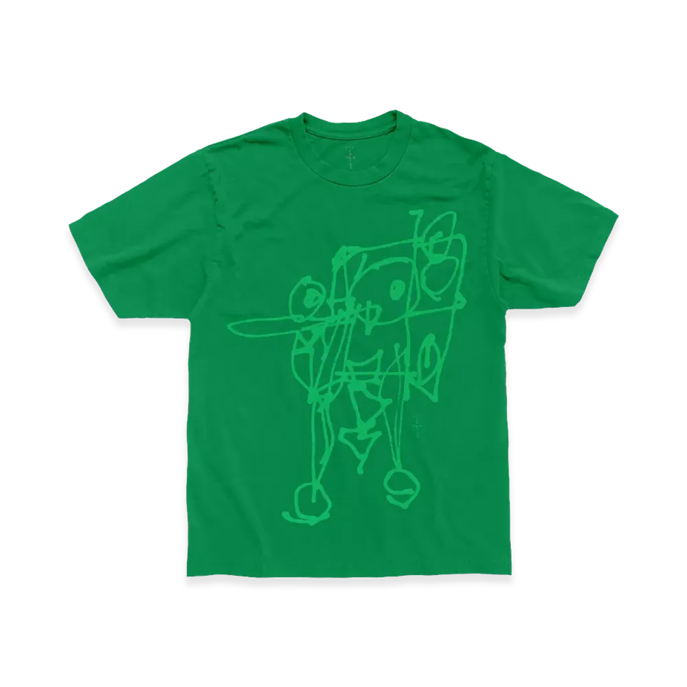 Travis Scott Cactus Jack x SPONGEBOB Doodlebob Tee "Green"