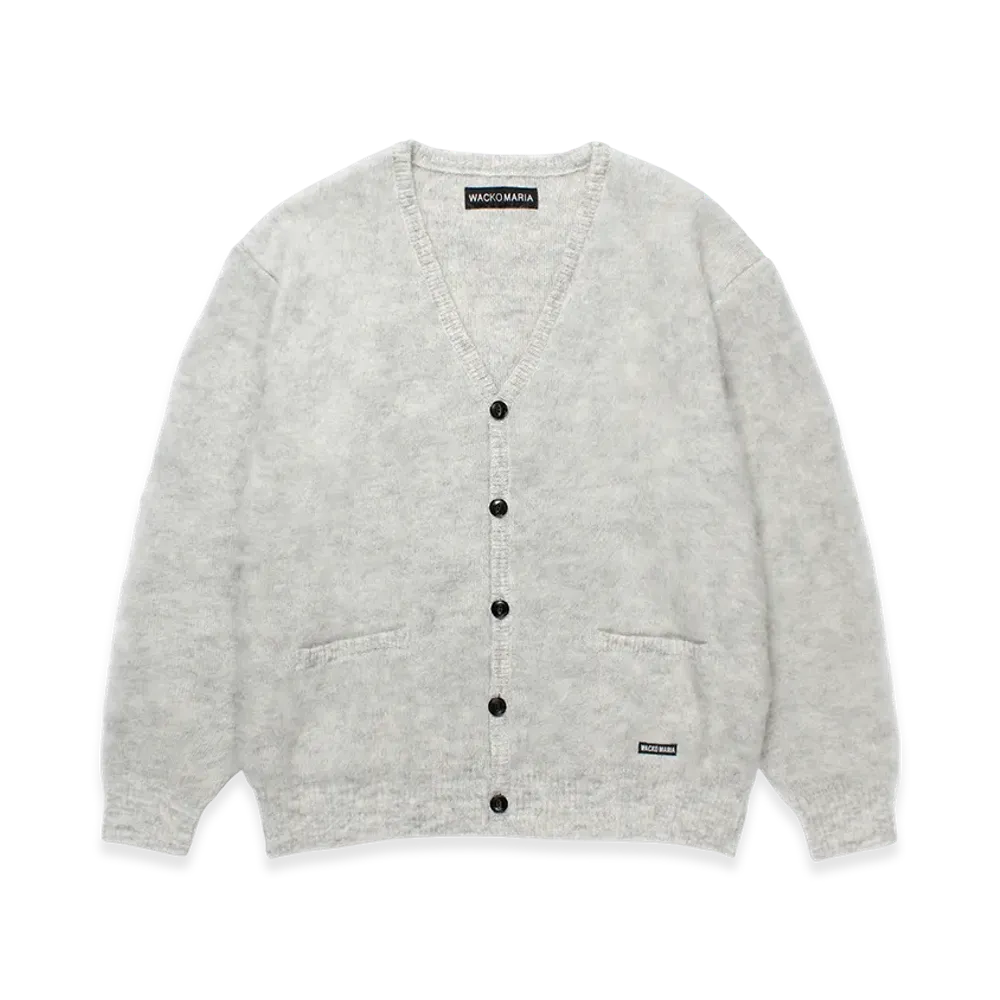 WACKO MARIA Heavy Mohair Knit Cardigan "White"