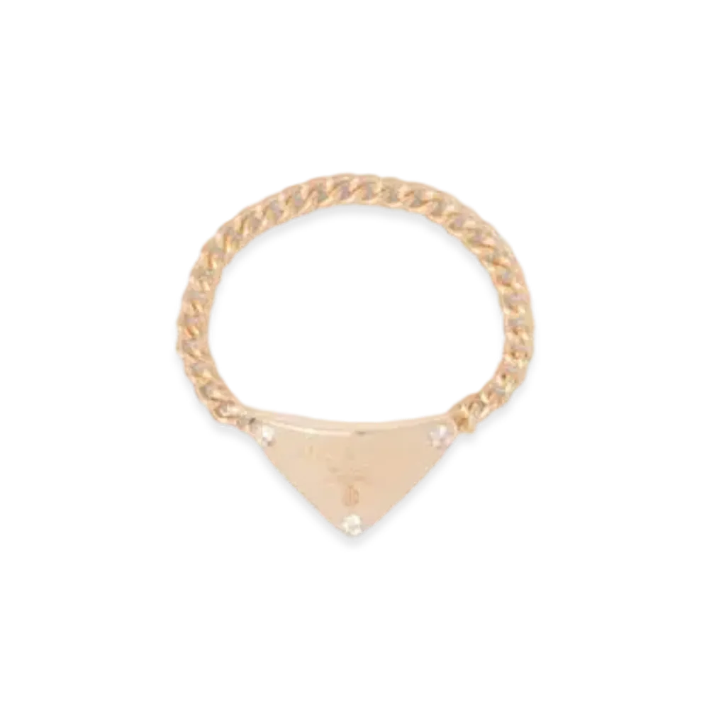 PRADA Eternal Gold Chain Ring in Yellow Gold with Diamonds