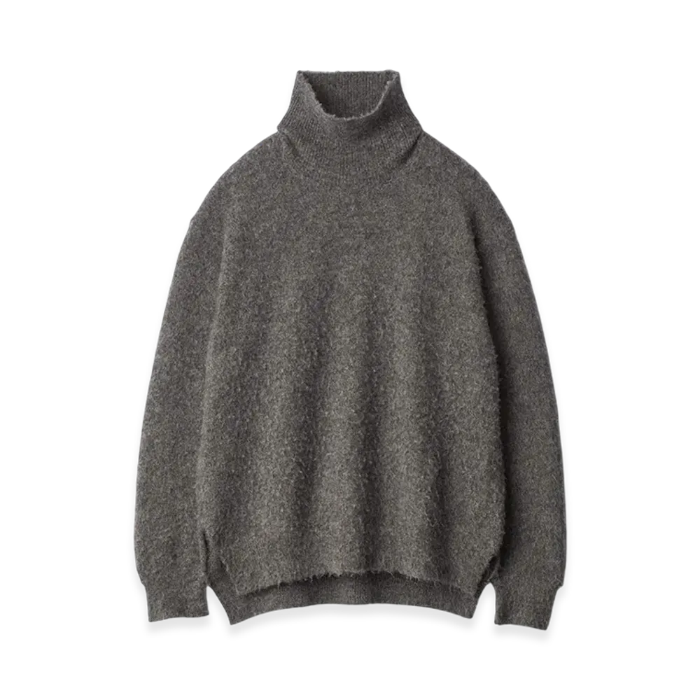 ssstein Wool/Alpaca Milled Knit Turtle Neck LS "Grey"