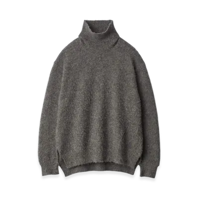 ssstein Wool/Alpaca Milled Knit Turtle Neck LS "Grey"