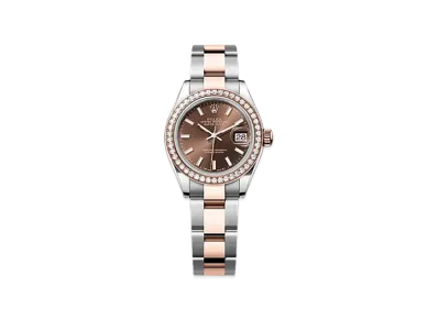 ROLEX Lady-Datejust 28mm Oystersteel & Everose Gold Diamond 279381RBR "Chocolate"