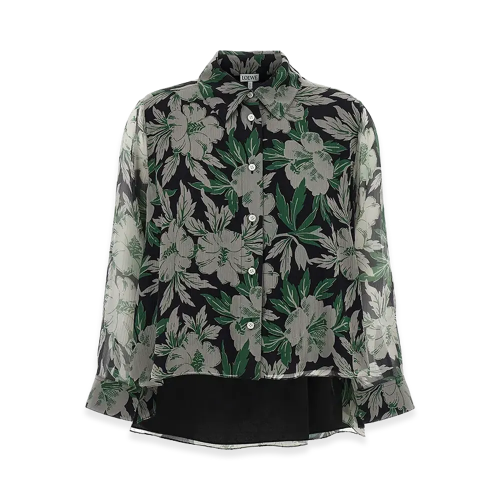 LOEWE Women's Silk Crepe Shirt "Multicolor"