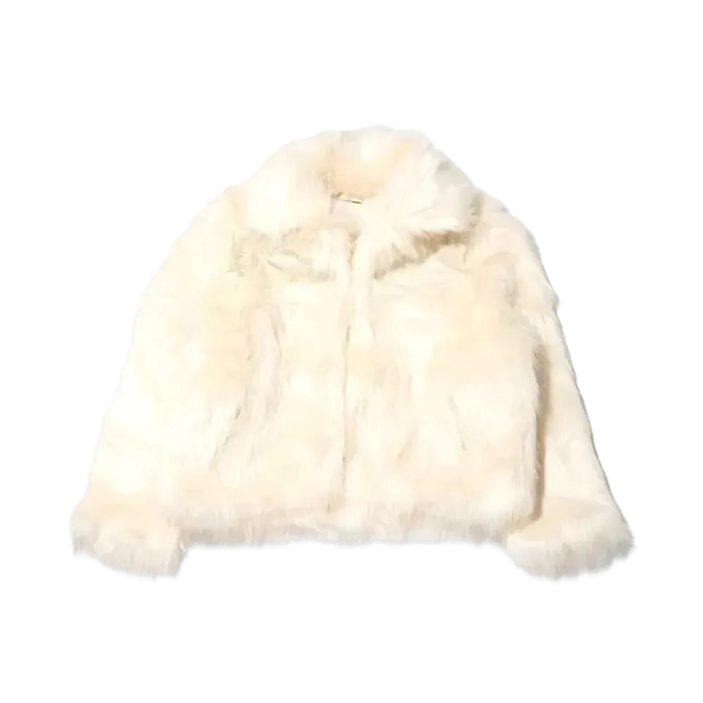 atmos pink Docking Fur Coat "Ivory"