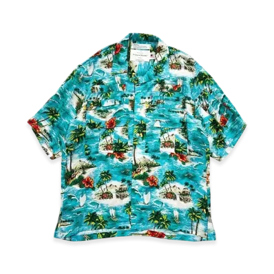 DAIRIKU Brett Engineer Aloha Shirt "Blue"