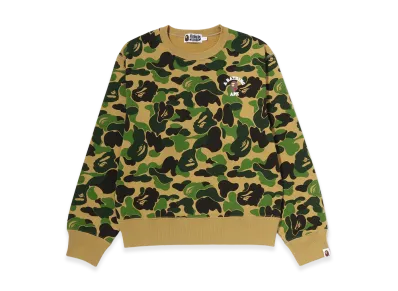 A BATHING APE Women's ABC Camo College Crewneck Sweatshirt "Green"