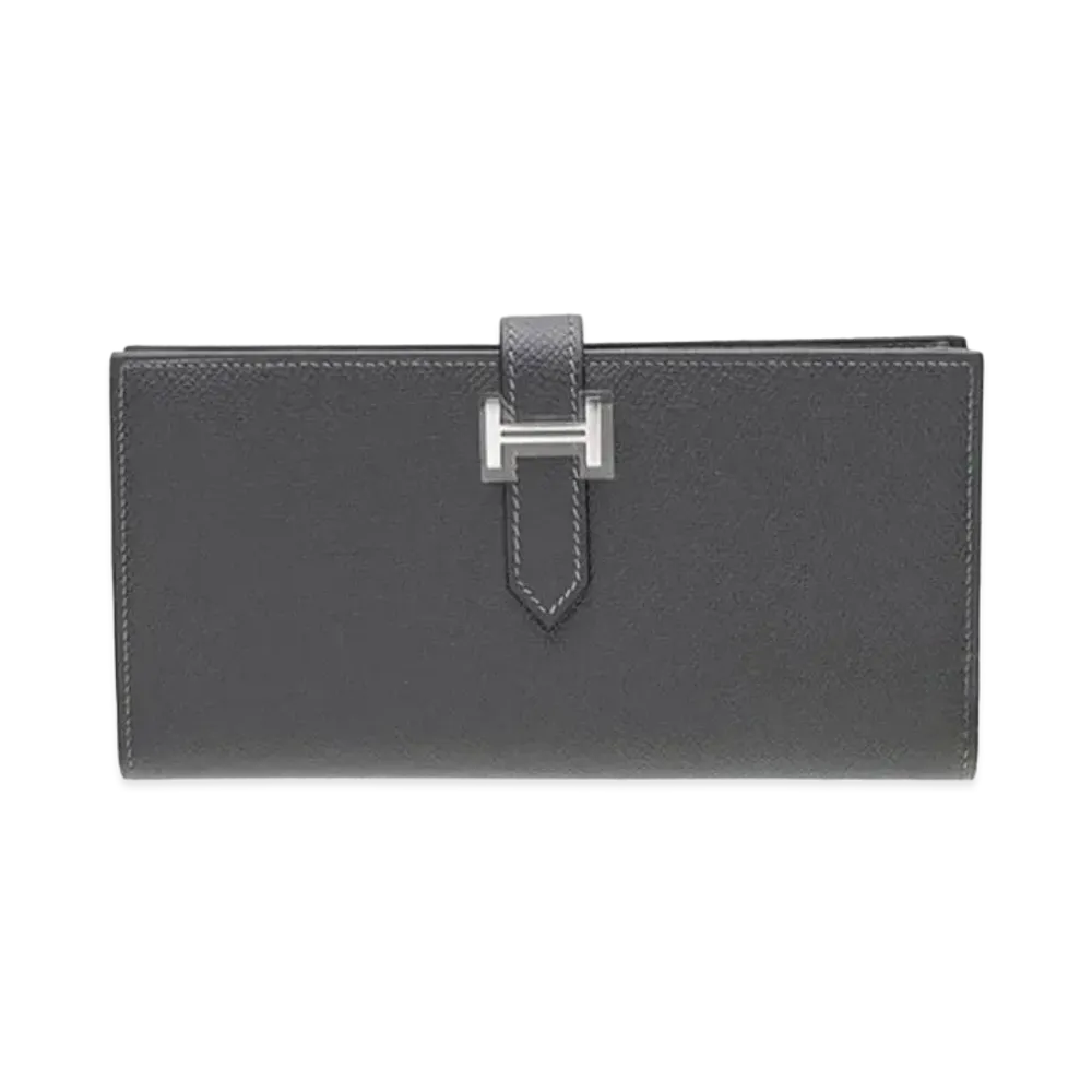 Hermes Bearn Soufflet Veau Epsom "Graphite/Silver"