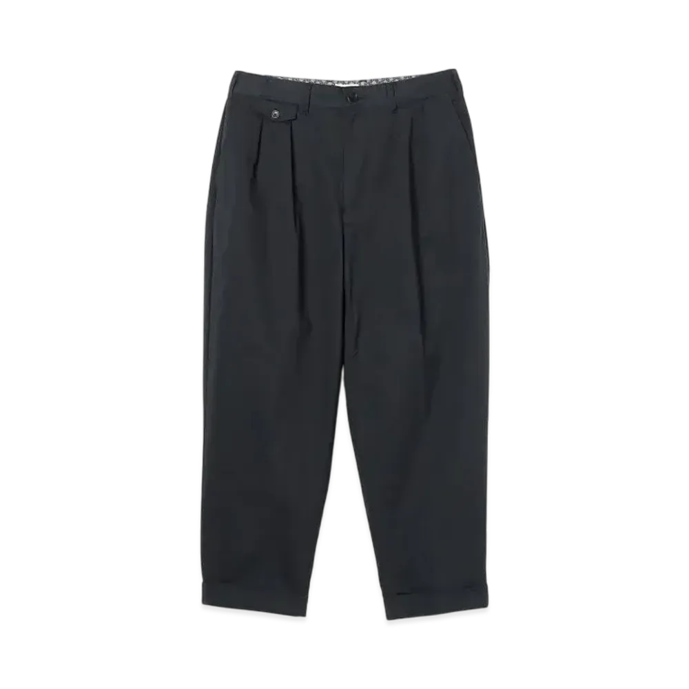 BEAMS 2 Pleats Chino "Navy"