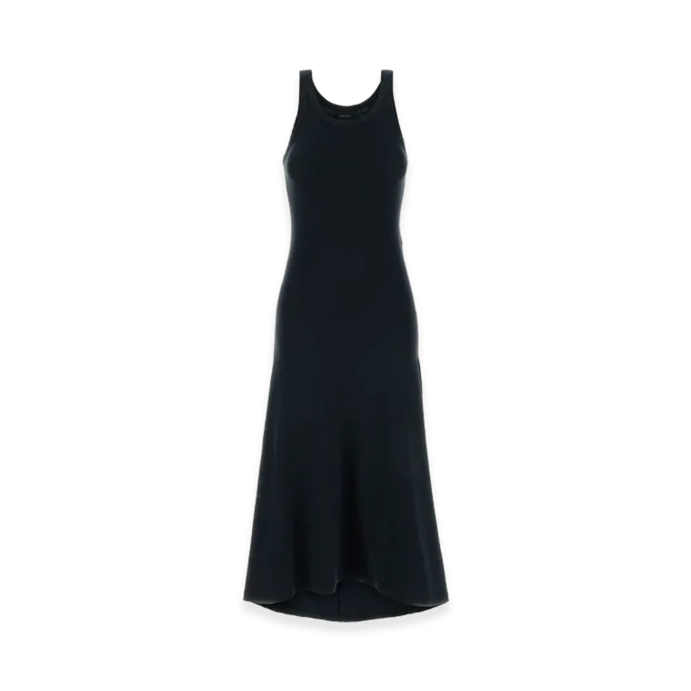 BALENCIAGA Women's Slate Stretch Cotton Dress "Neutrals"