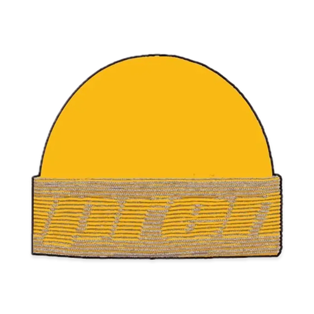 Supreme Reflective Jacquard Beanie "Yellow"