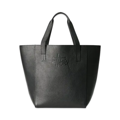OUR LEGACY Work Shop x Stussy Work Tote "Black Leather"