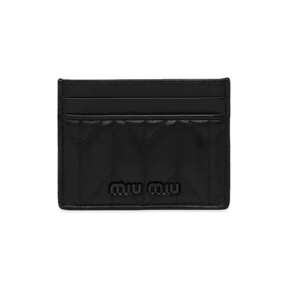 MIU MIU Nappa Leather Card Case "Black"