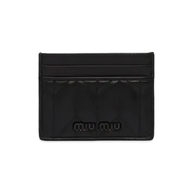 MIU MIU Nappa Leather Card Case "Black"