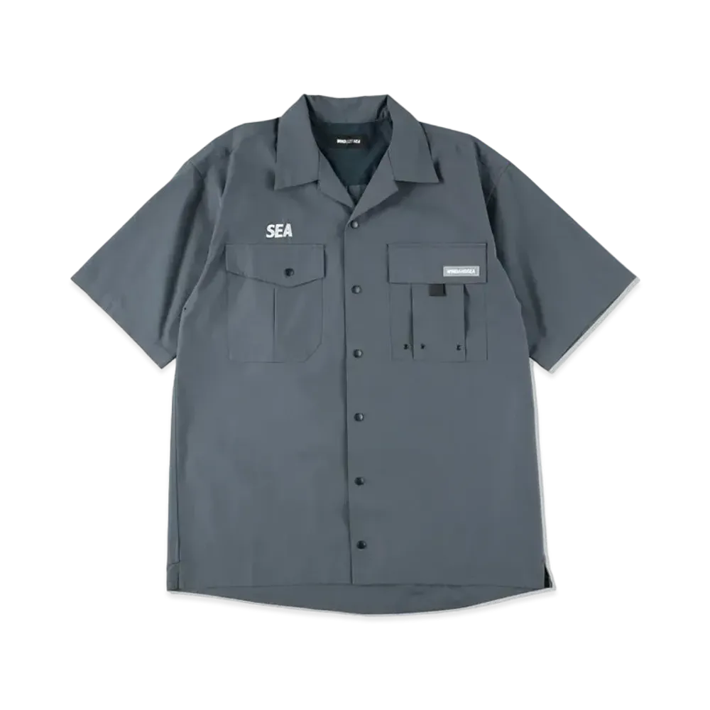 WIND AND SEA Water Repellent Nylon Shirt "Navy"