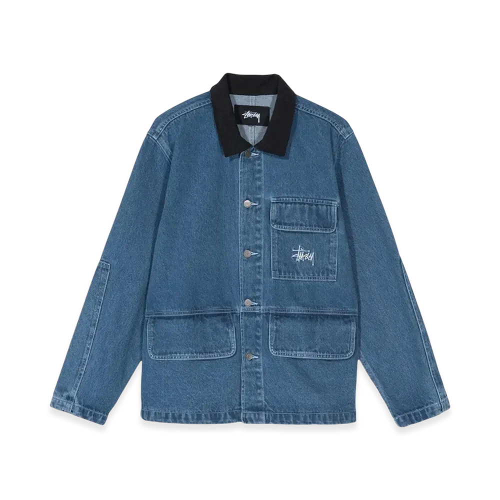 Stussy Denim Chore Coat Blue "Blue/Black"