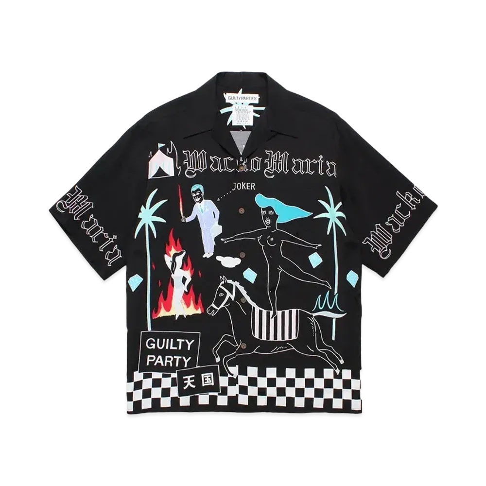 WACKO MARIA 世界平和プロジェクト / Hawaiian Shirt "Black"